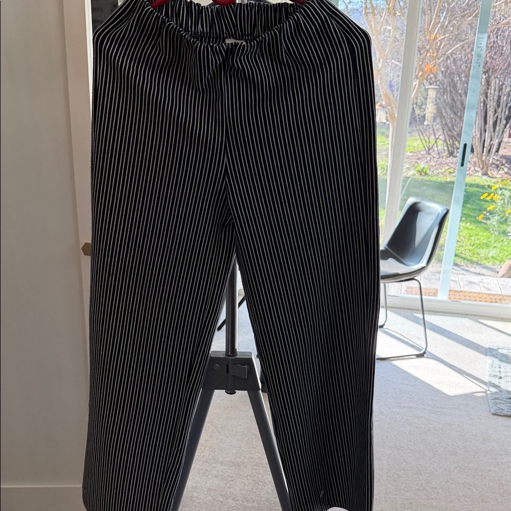 Zara Black and White Striped Kids Pants